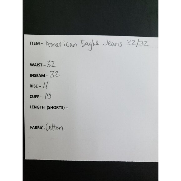 American Eagle Slim Straight Jeans Men's Size 32/32 Dark Wash - Picture 6 of 6